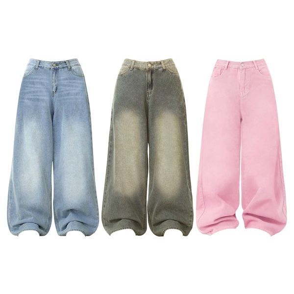Quần Jeans nữ wash ống rộng New Jean