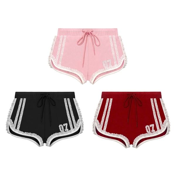 Quần short thun phối ren HyunA hình thêu số 07
