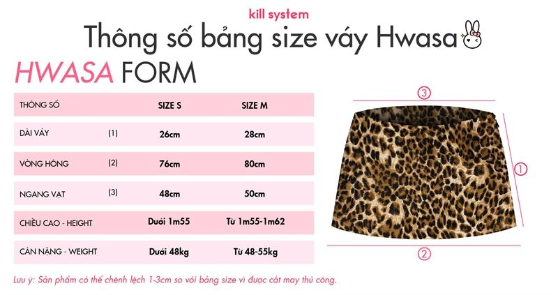 Chân váy da beo cạp thấp tôn dáng Hwasa