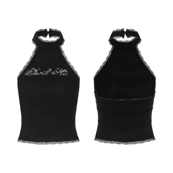 Áo yếm croptop SPOIL ME phối ren đính đá