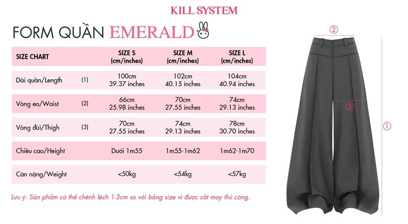 Quần tây dài ống rộng EMERALD - KILLSYSTEM