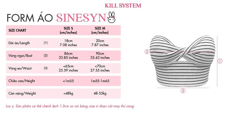 Áo ống xoắn ngực kẻ sọc SINESYN - KILLSYSTEM