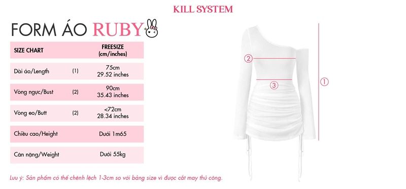 Áo xuyên thấu tay dài dây rút RUBY - KILLSYSTEM