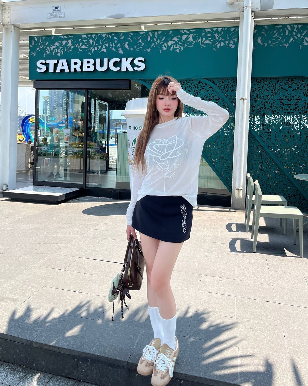 Chân váy ngắn YOMI skirt in chữ sắc nét Kill System