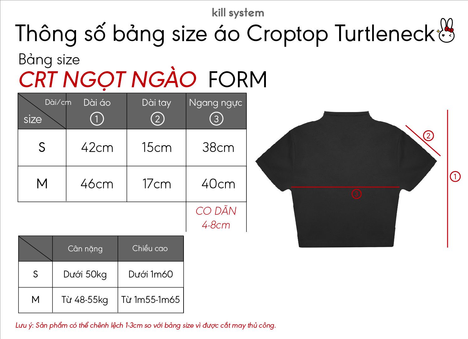 Áo baby tee Kill System đính đá Ngọt Ngào