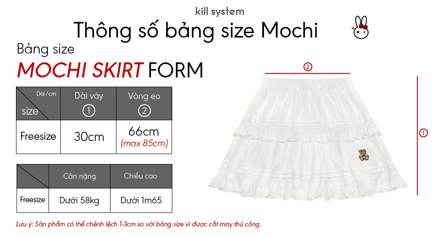 Chân váy ngắn Kill System Mochi Kill System