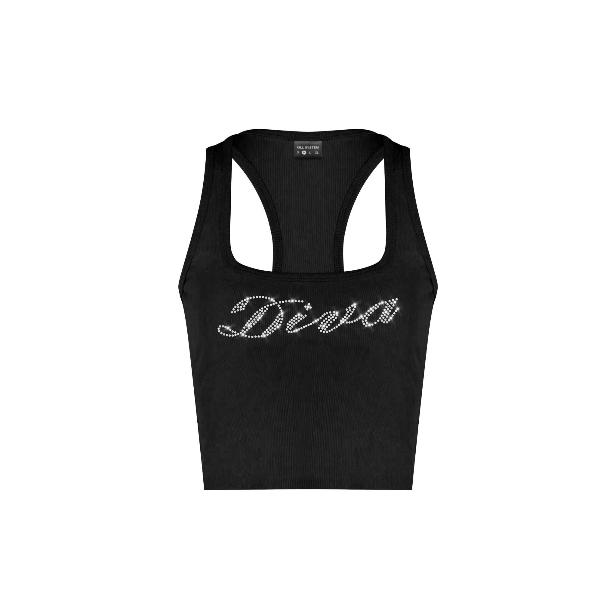 Áo ba lỗ nữ DIVA đính đá họa tiết lấp lánh