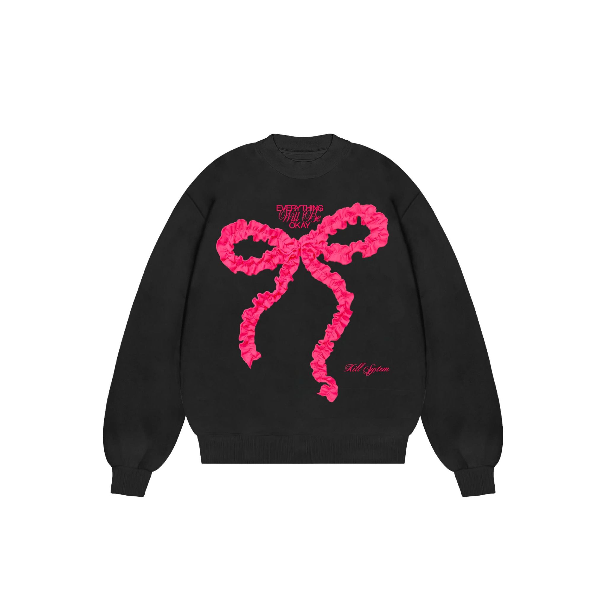Áo nỉ sweater Nơ OKELA hình nơ nổi may