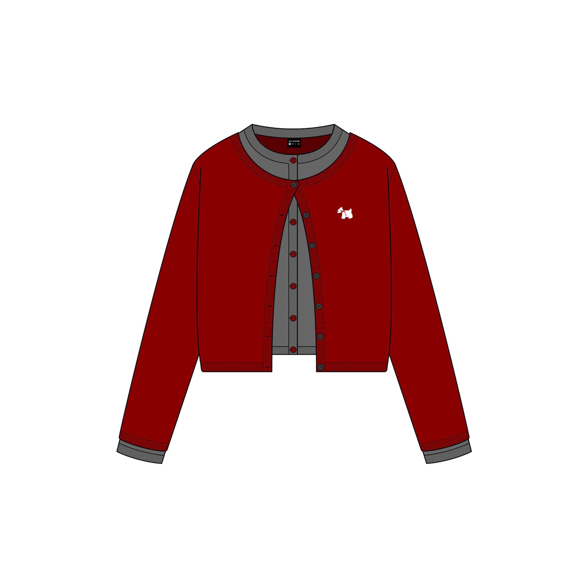 Áo cardigan Westie phối layer Kill System