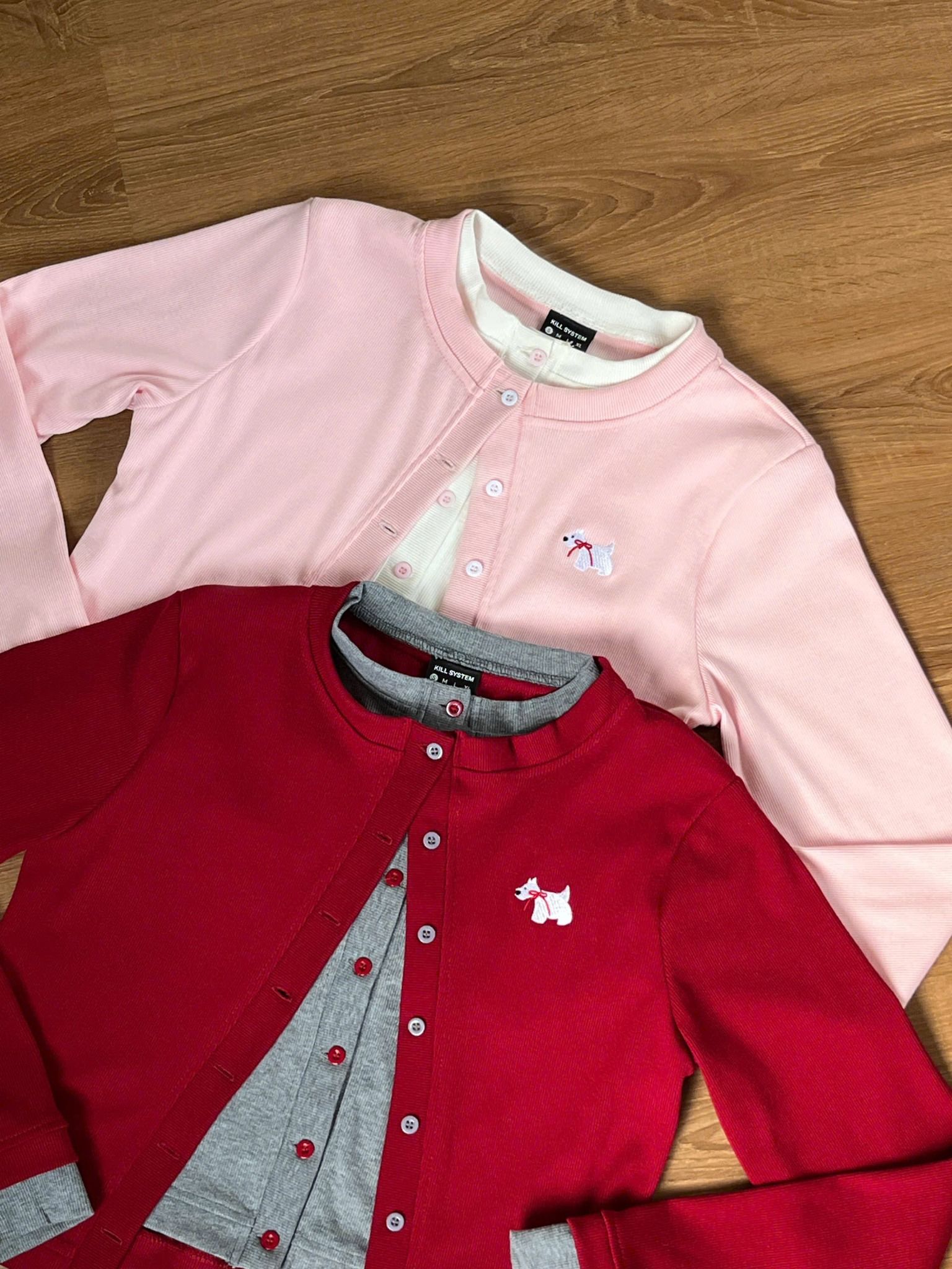 Áo cardigan Westie phối layer Kill System