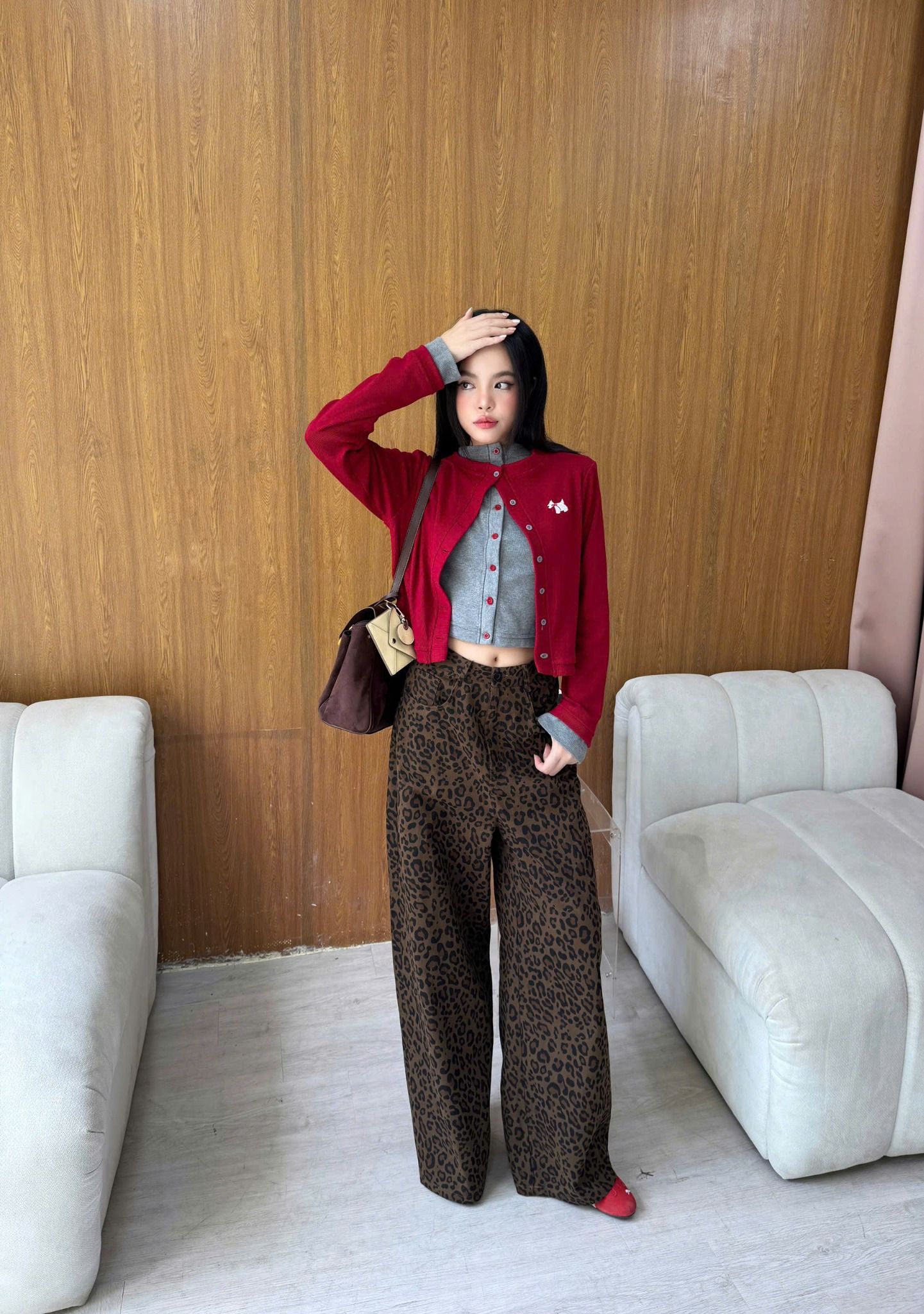 Áo cardigan Westie phối layer Kill System