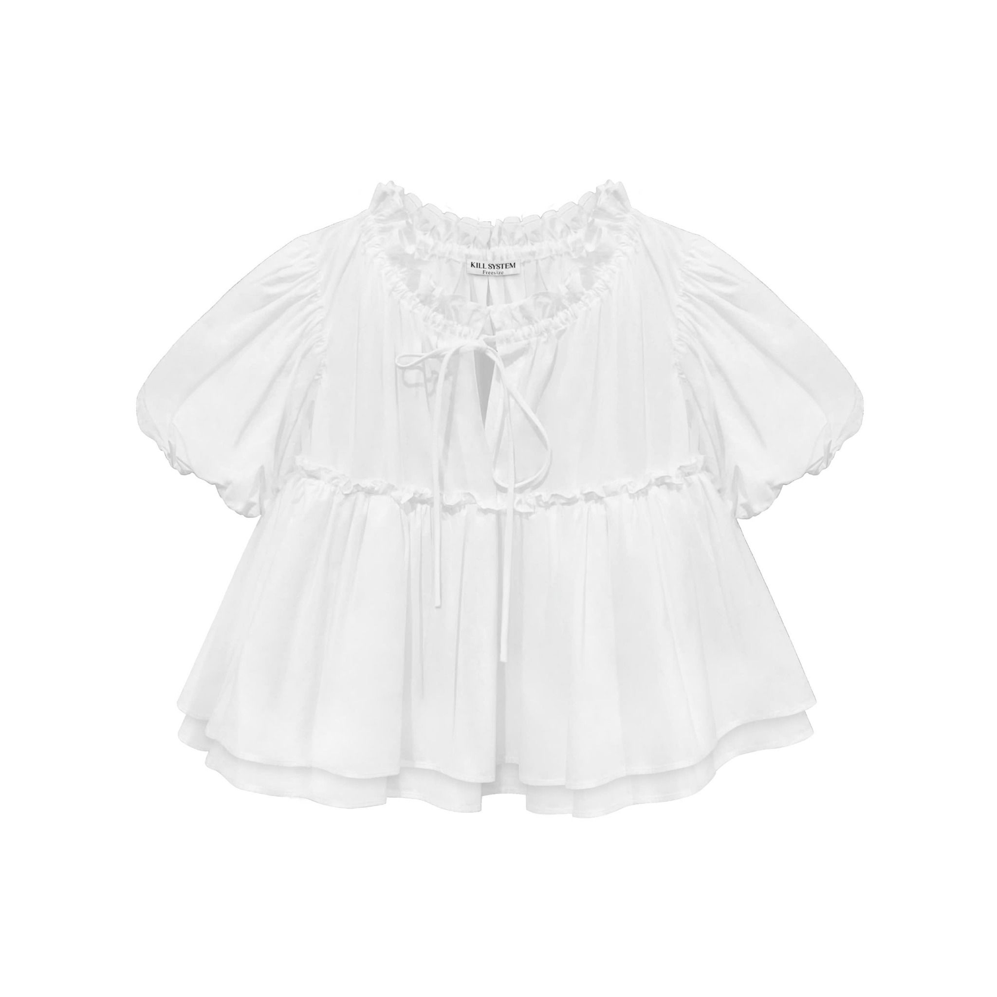 Áo baby doll tay phồng Sakura
