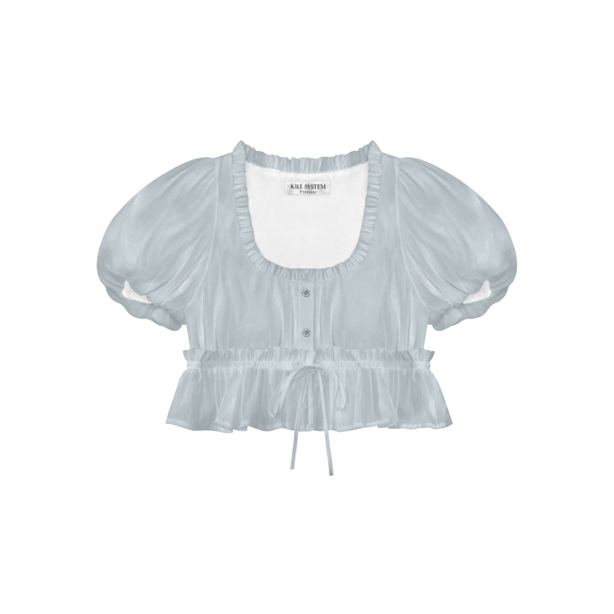 Áo babydoll 2 tầng layer bèo bo chun eo HYOMIN