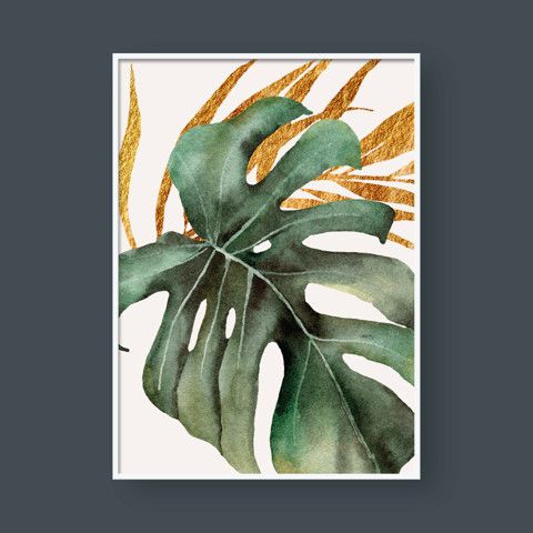 TROPICAL MONSTERA & GOLDEN 01