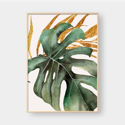 TROPICAL MONSTERA & GOLDEN 01