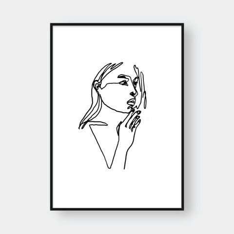 GIRL LINE ART NO.3