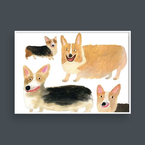 HAPPY CORGI DOG