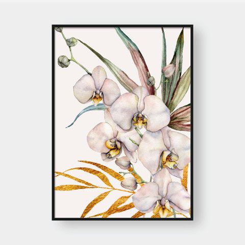 TROPICAL ORCHID & GOLDEN PALM 02
