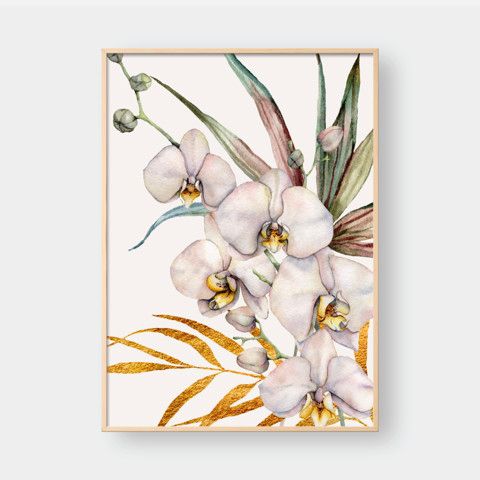TROPICAL ORCHID & GOLDEN PALM 02