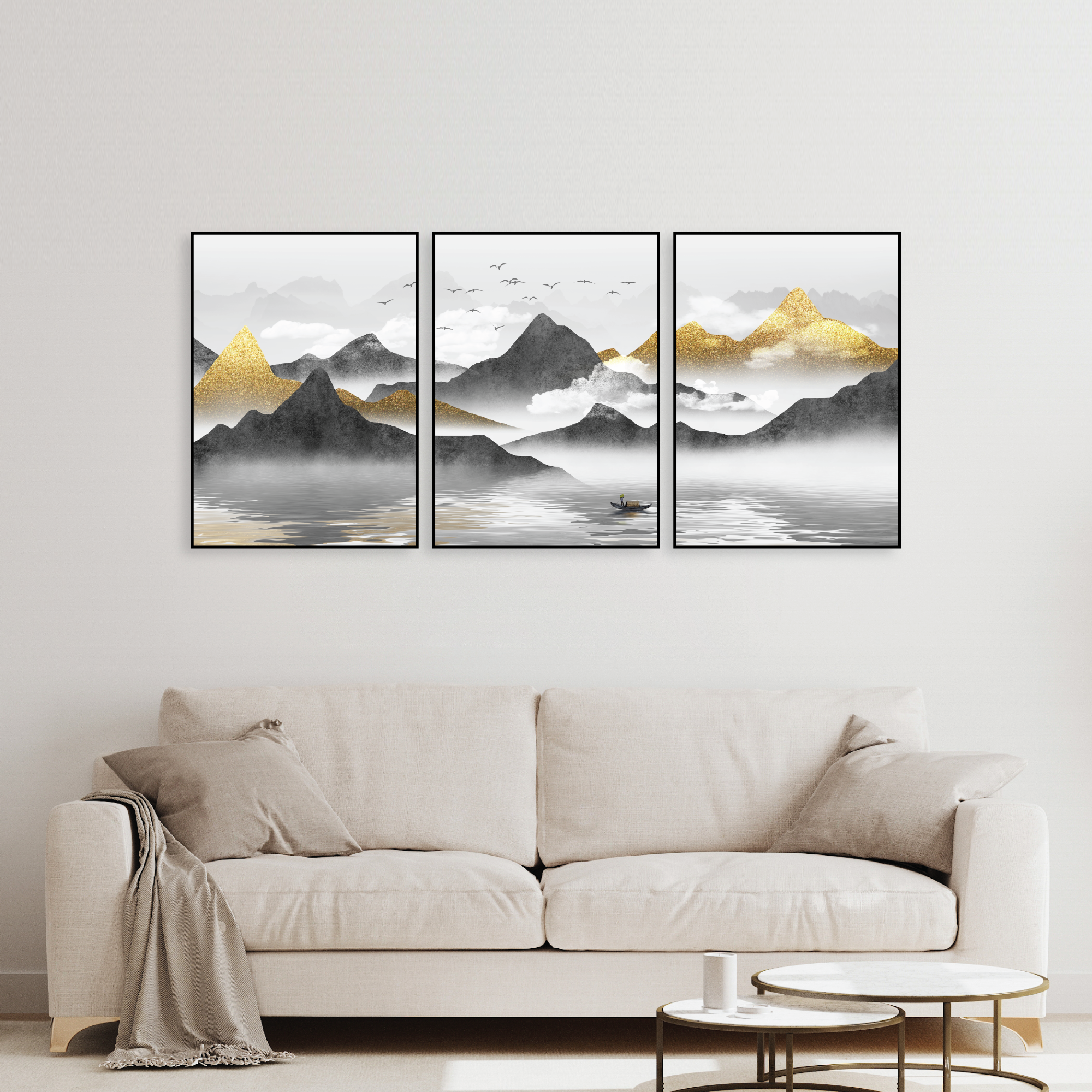 BLACK AND GOLDEN LANDSCAPE
