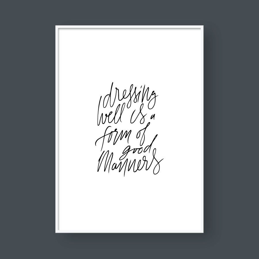 DRESSING QUOTE