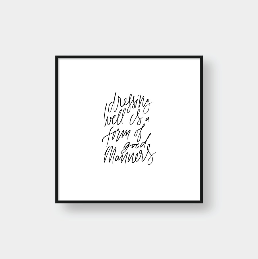 DRESSING QUOTE