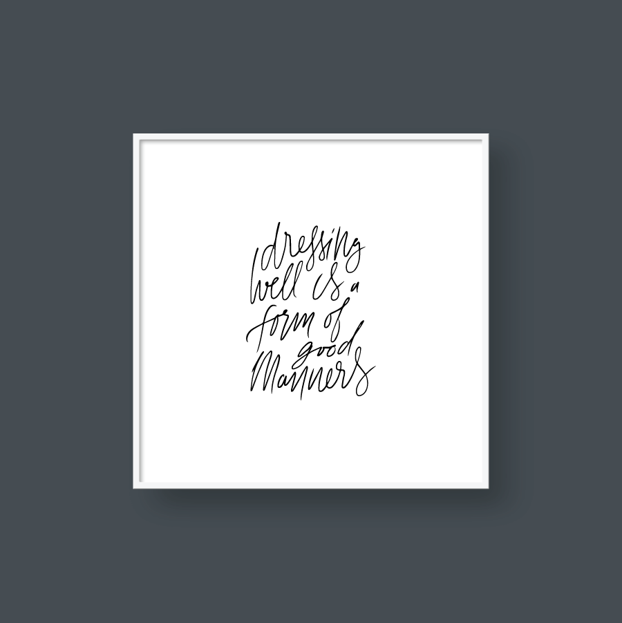 DRESSING QUOTE