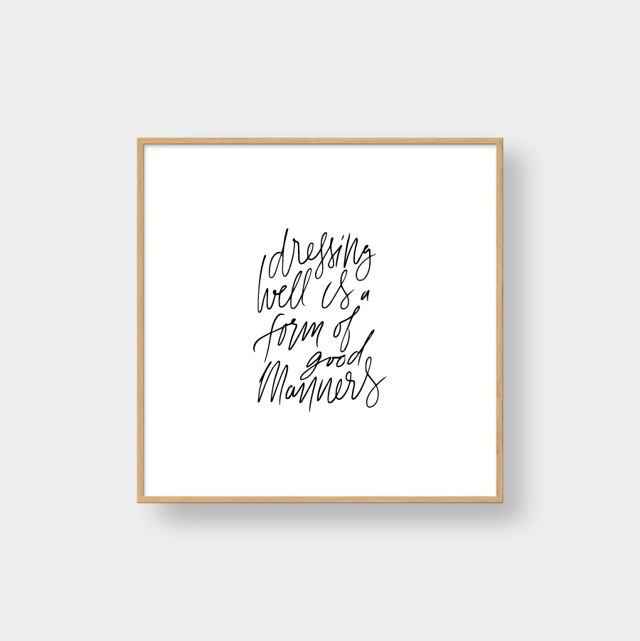 DRESSING QUOTE
