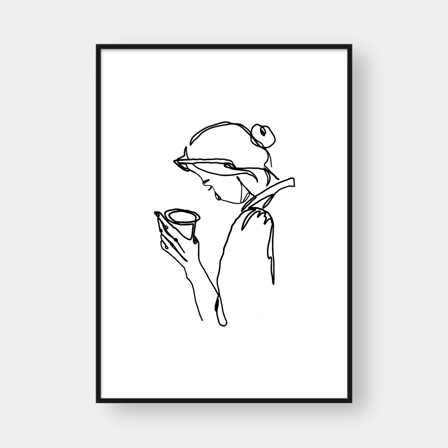 GIRL LINE ART NO.1