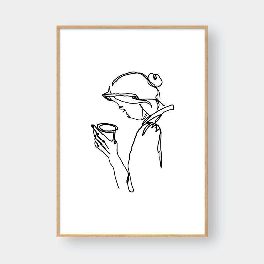 GIRL LINE ART NO.1