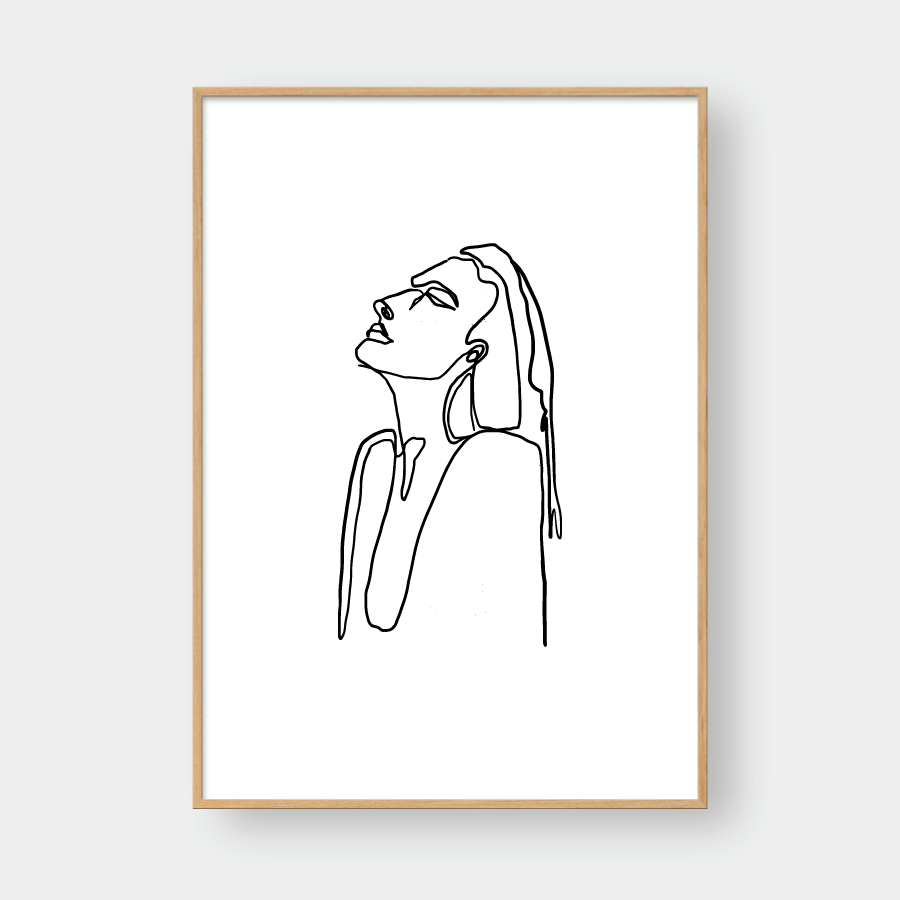GIRL LINE ART NO.2