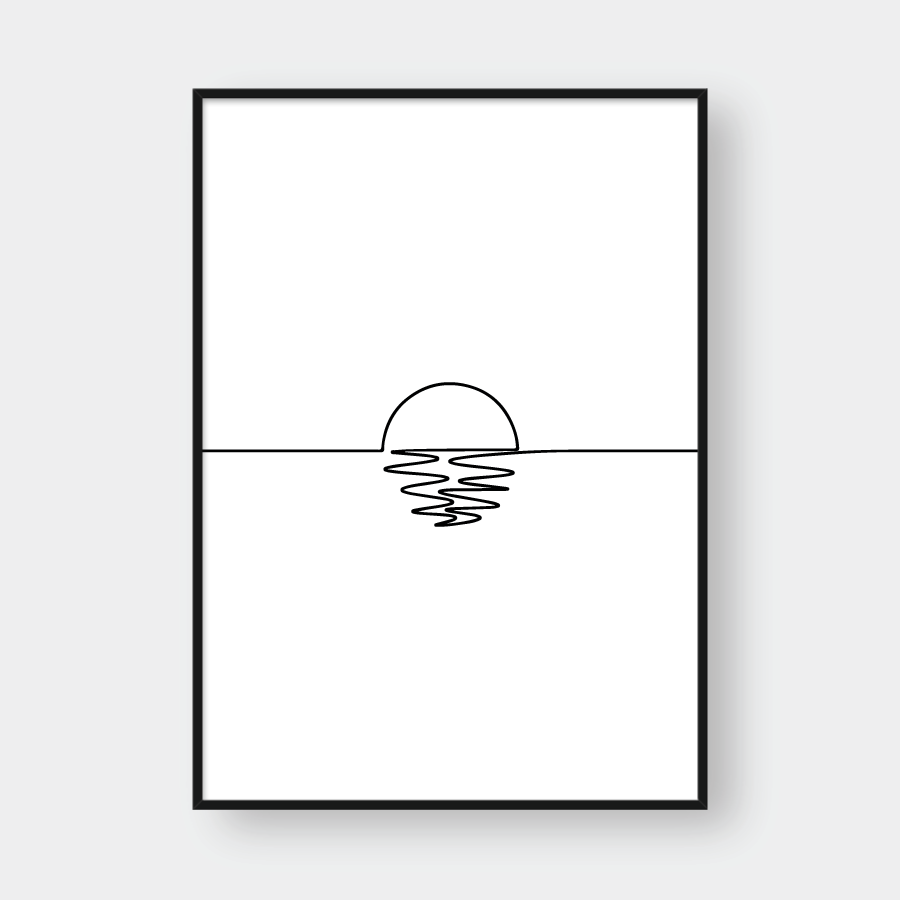 SUNSET LINE ART