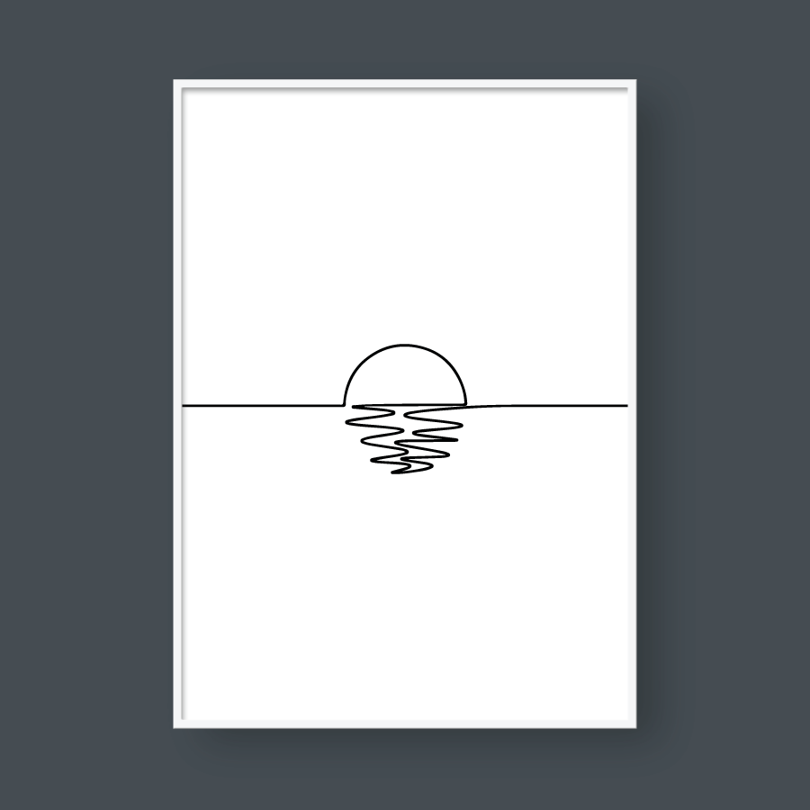 SUNSET LINE ART