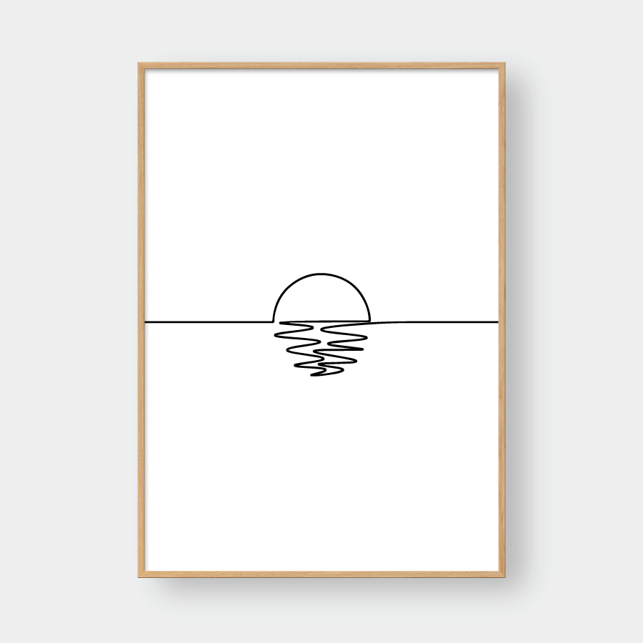 SUNSET LINE ART
