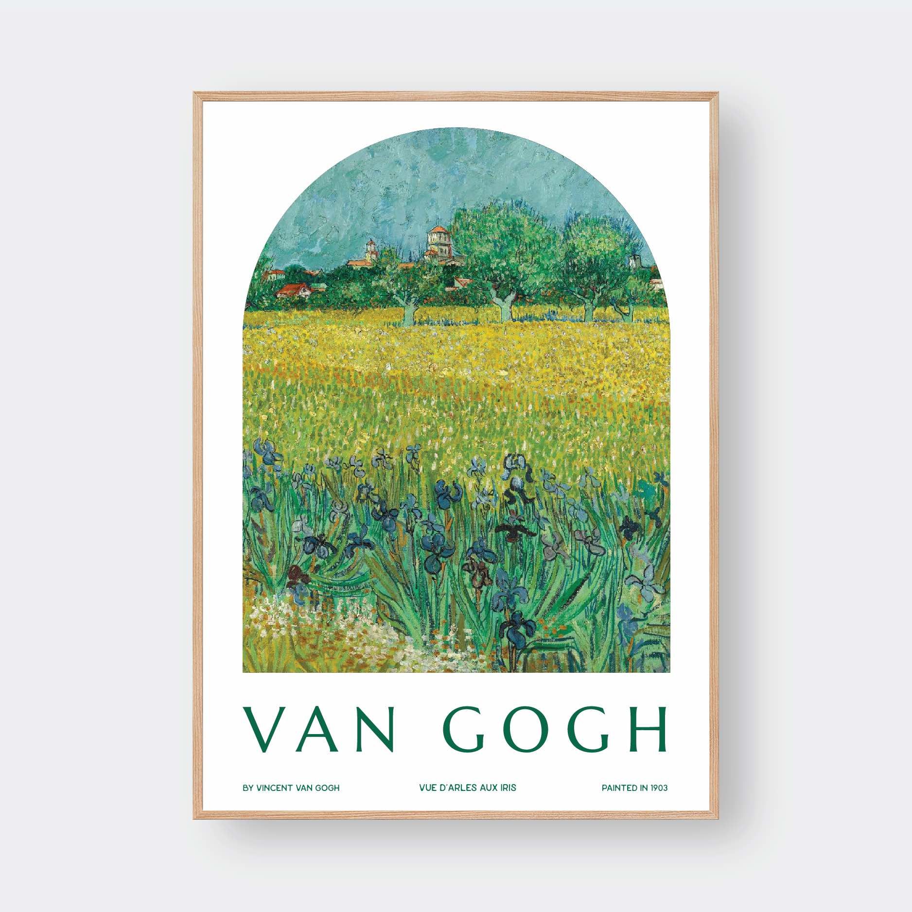VUE D'ARLES AUX IRIS BY VAN GOGH