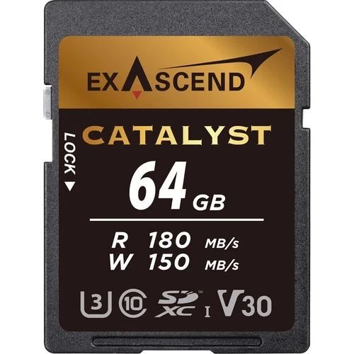 Thẻ Nhớ Exascend SDXC UHS I V30 Catalyst 64GB R:180Mb / W:150Mb