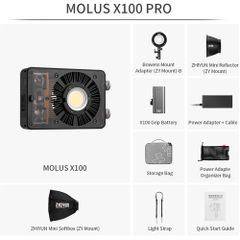 Đèn Led Zhiyun MOLUS X100 Bi-Color ( Pro Kit )