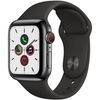 Apple Watch Series 5 Space Gray Aluminum Case Black Sport Band 44mm