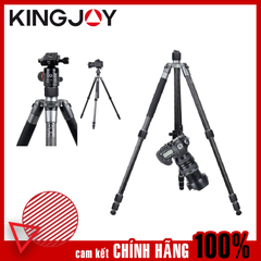 Kingjoy A Series Tripod with T21 Low Profile Ball Head, Compact, Gray