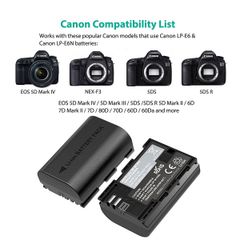 Bộ 2 Pin + Sạc Canon LP E6 Ravpower