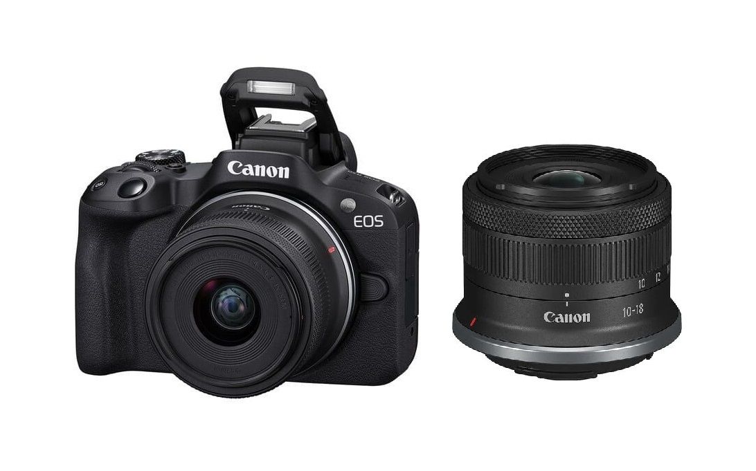 Canon EOS R50 Kit 18-45mm IS STM + RF 10-18mm F4.5-6.3 IS STM ( Chính hãng )