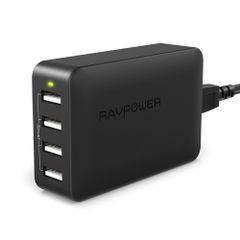 Sạc nhanh RAVPower, 4 cổng USB, 40W (RP-PC023)