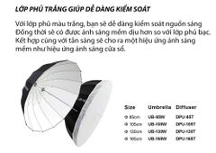 Dù phản trắng Godox Parabolic Godox UB-85W , UB-105W , UB-130W , UB-165W