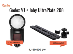 Combo Godox V1 + Bộ giá đỡ đa năng Joby