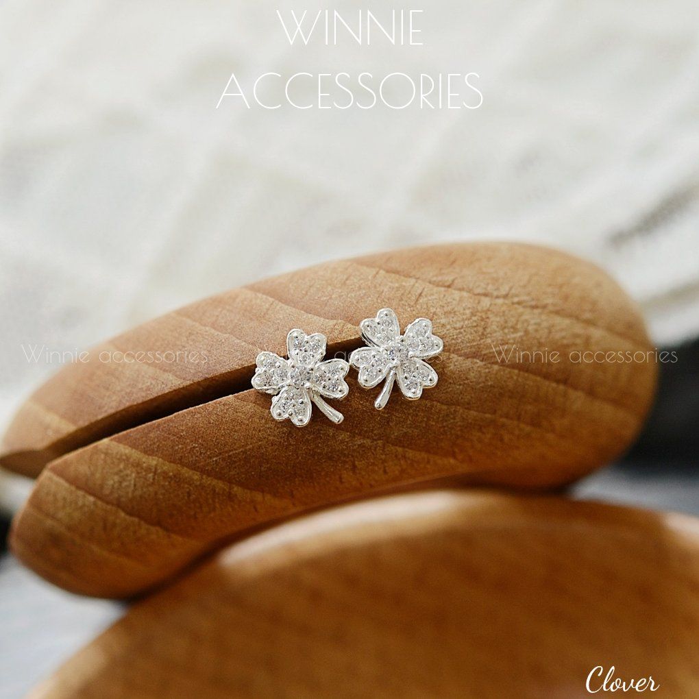 Hoa tai Bạc S925 Clover