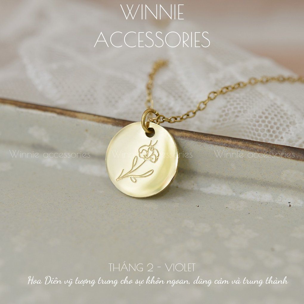 Dây chuyền titan Be You Birth month flower