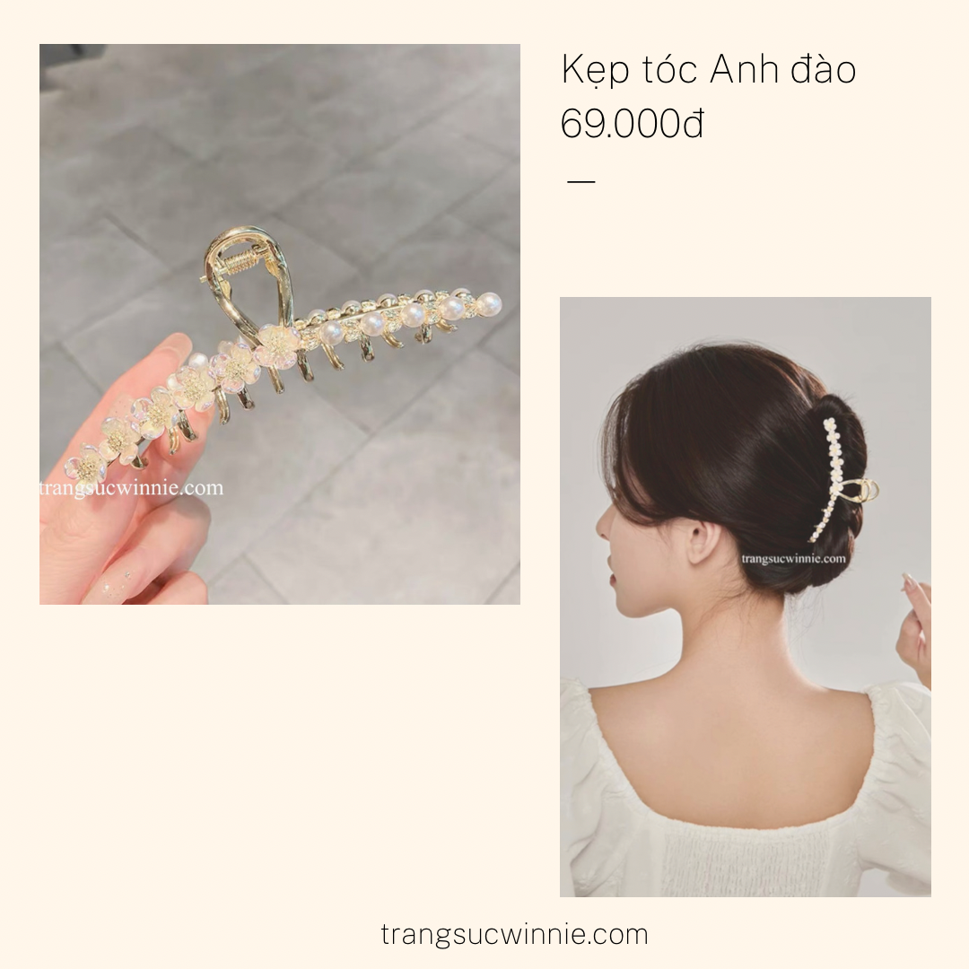 Kẹp tóc Anh đào