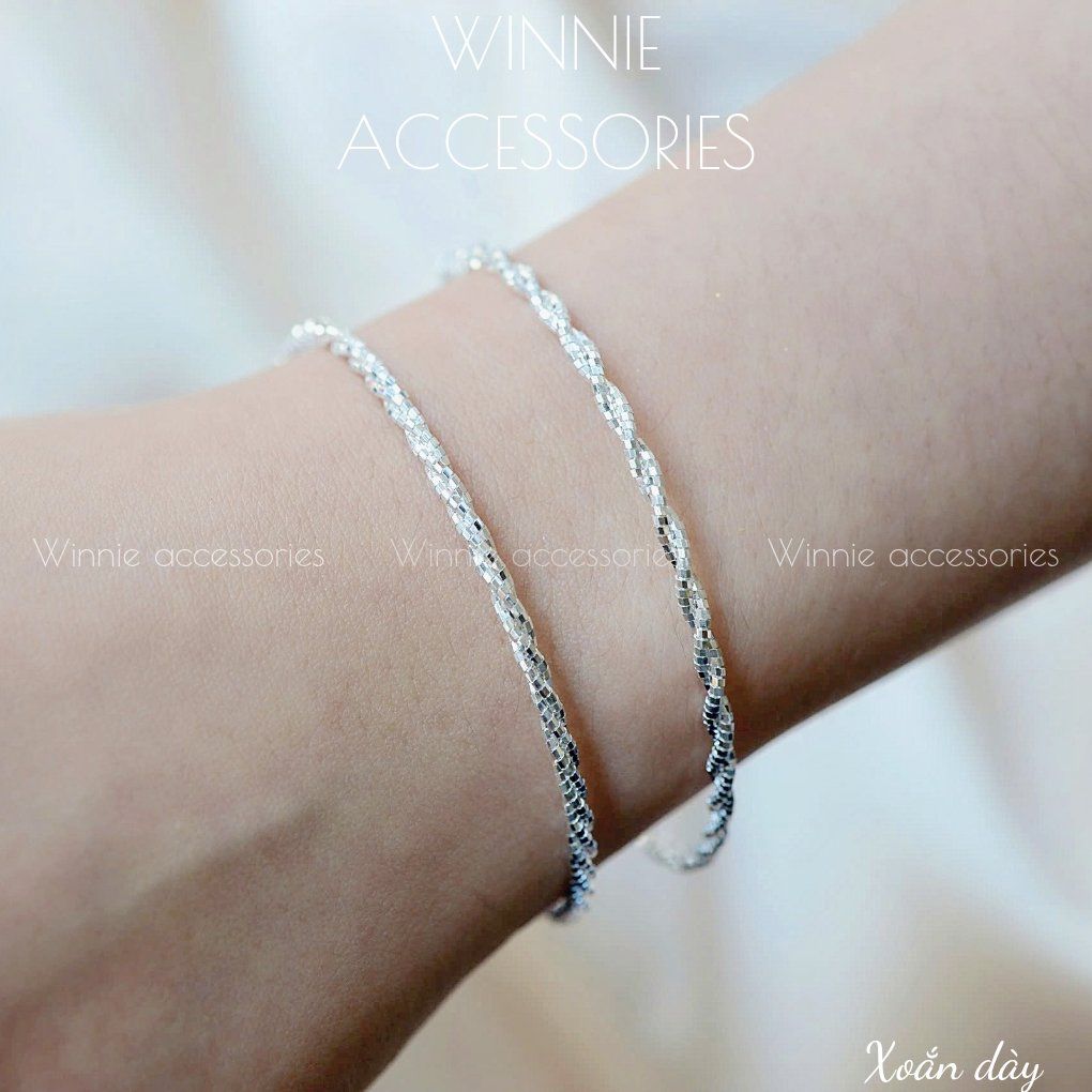 Lắc tay Bạc S925 2 xoắn dày