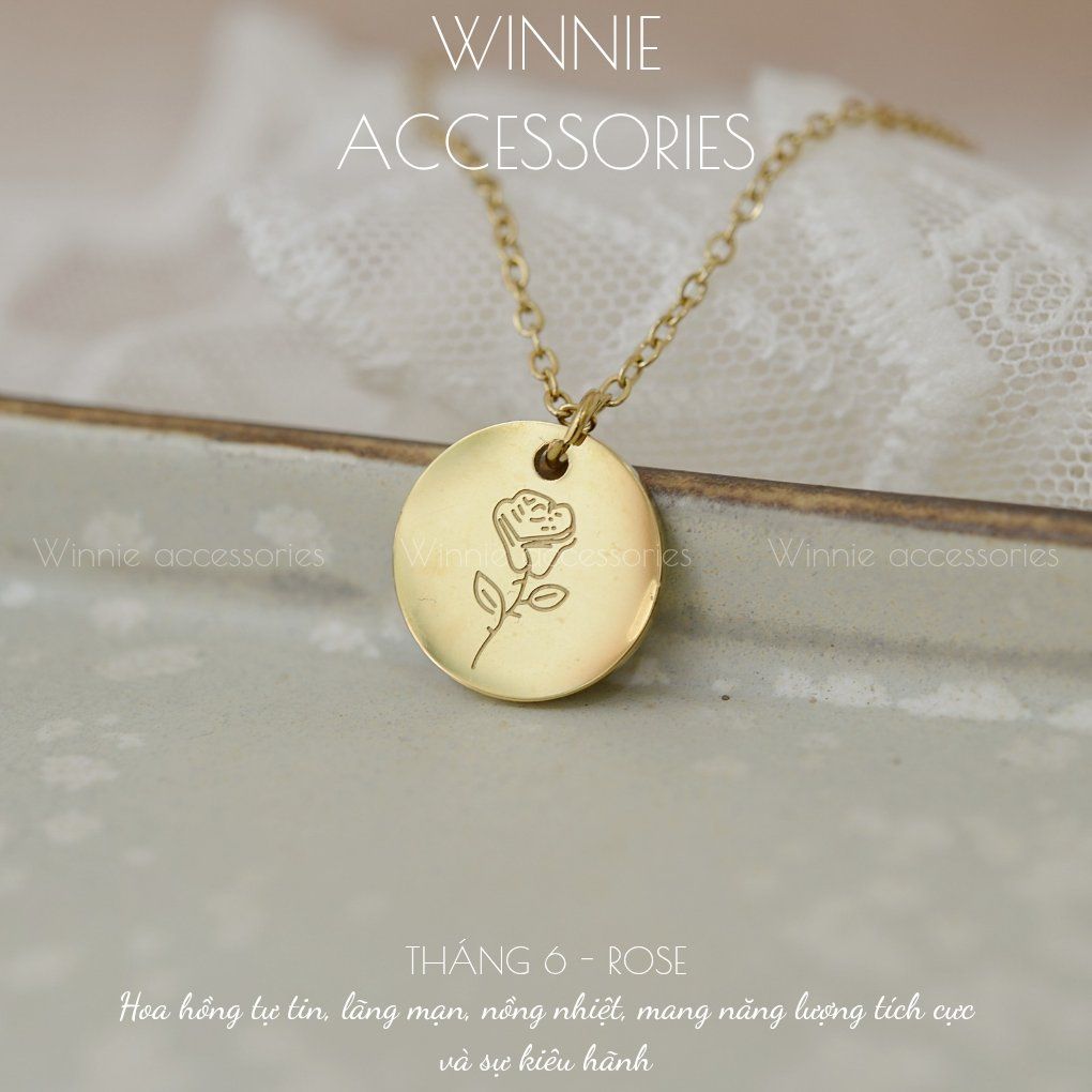 Dây chuyền titan Be You Birth month flower