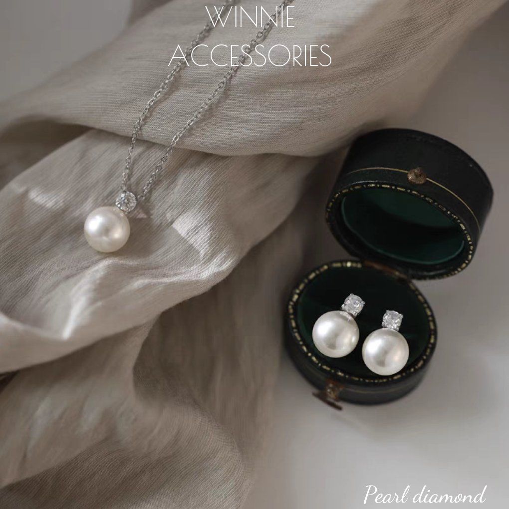 Dây chuyền Titan Diamond pearl
